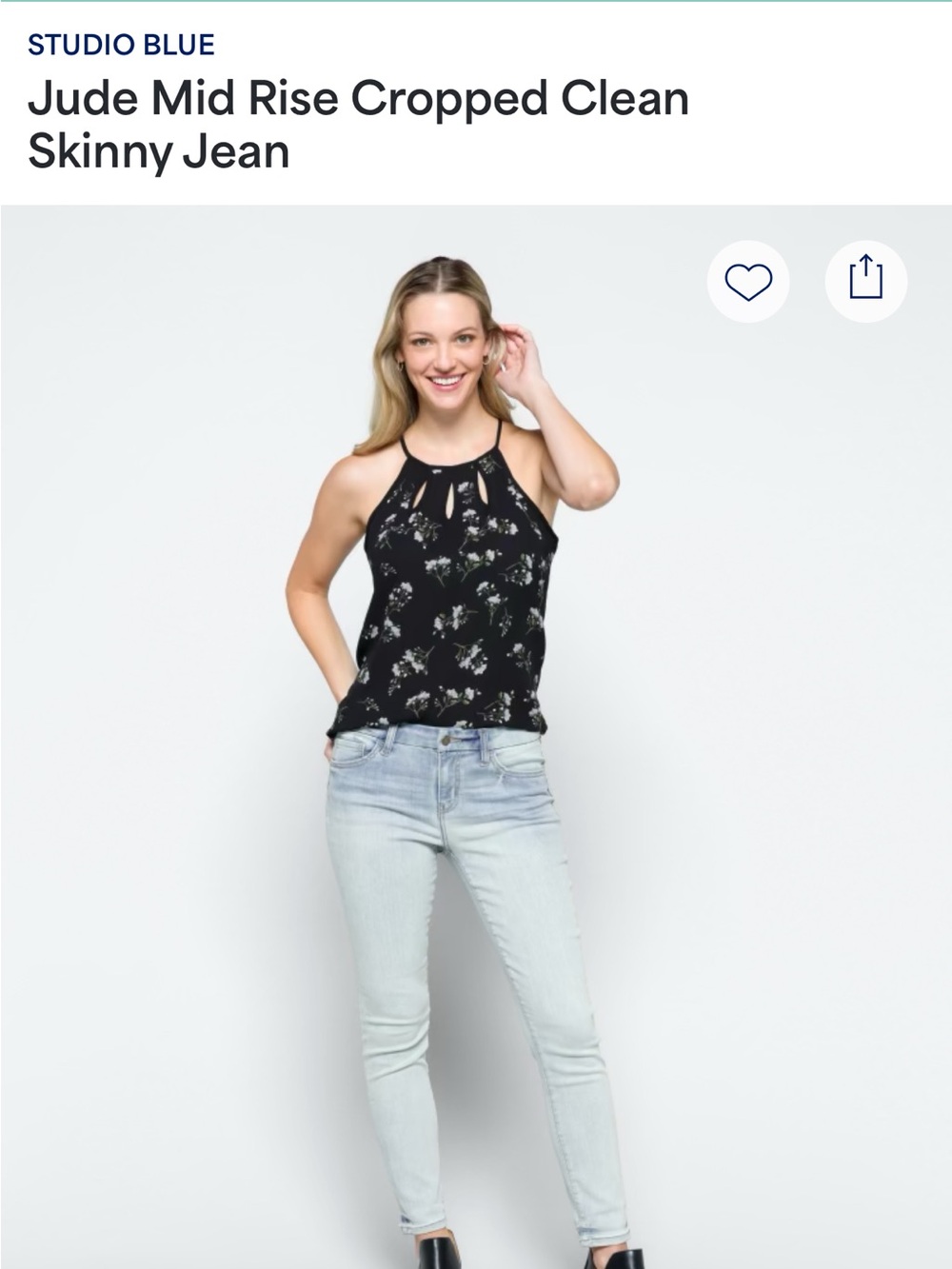 Studio Blue Mid Rise Skinny Jean
